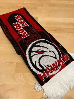 Hawks Schal rot-schwarz
